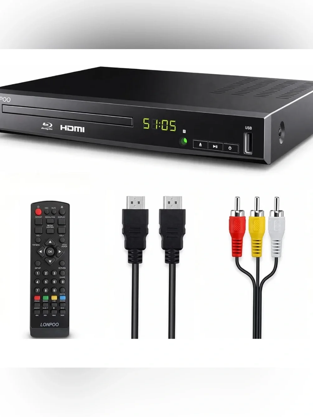 Blu-ray Player with HDMI and USB